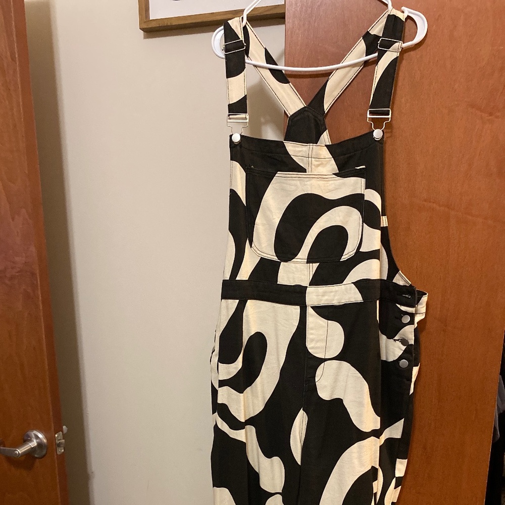 Groovy Black and White Overalls